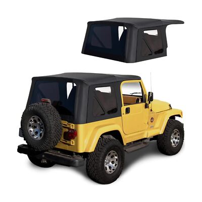 Sierra Offroad Soft Top for 1997 to 2006 Jeep Wrangler TJ - Black, Sailcloth ...