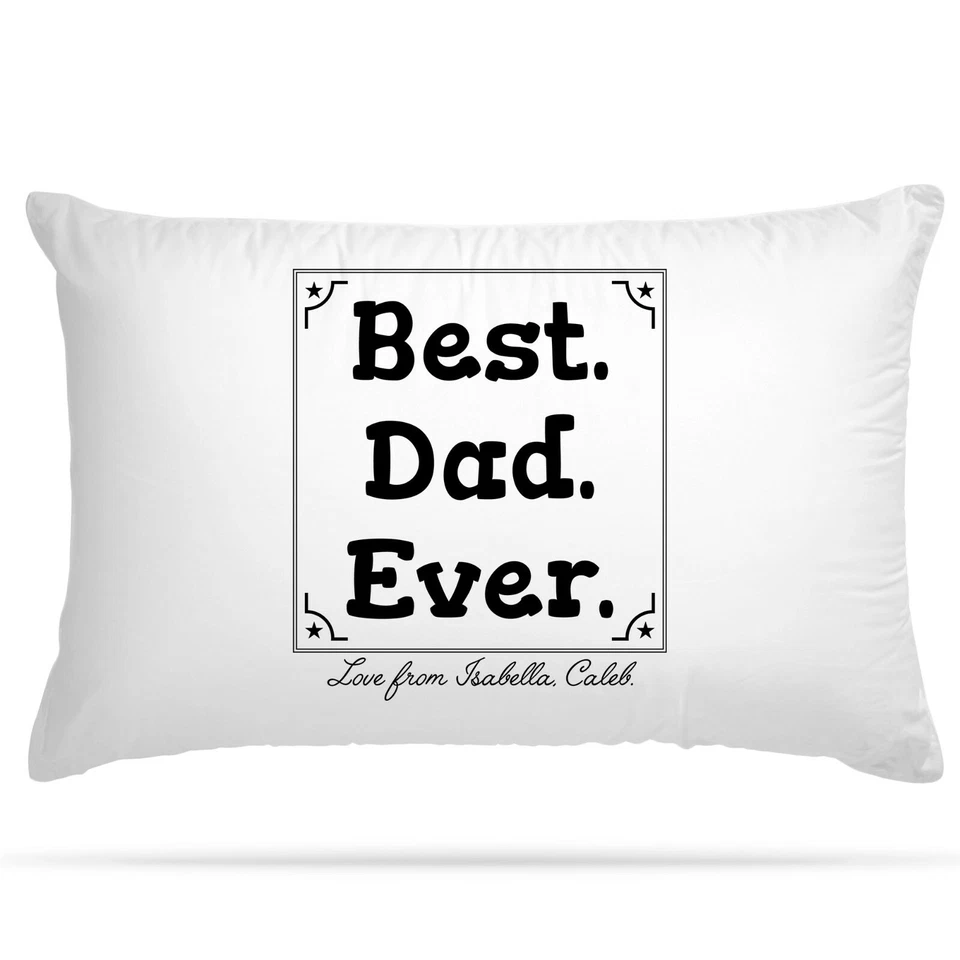 Funda de Cojín PERSONALIZADA Funda de Almohada Mejor Papá Nunca Super Papá Cumpleaños Novedad Foto 4 de 4