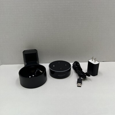 Amazon Echo Dot Smart Speaker - Black (RS03QR) W/ Wall Mount UNTESTED