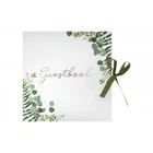 Wedding Guest Book Green Eucalyptus Gold Foil Hard Cover 60 Blank Pages