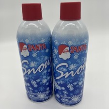 2x Santa Snow Christmas Flocking Spray 9oz Cans for Windows Trees Craft Art      