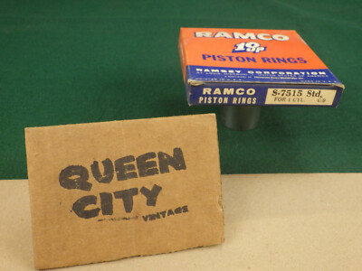NOS Ramco Piston Ring set S-7515 STD single cylinder Vintage engine 