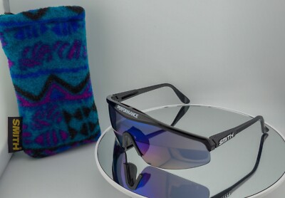 RARE Vtg Smith Sunglasses Black w/ Polarized Shield Lens   Performance Sports