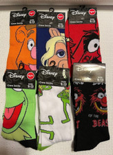 NEW  DISNEY  "MUPPETS"  CREW SOCKS  SIZE 9- 13  CHOOSE 1 or ALL  1 SHIP
