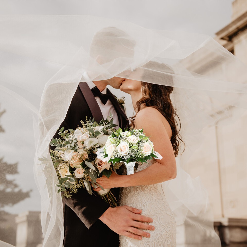 White Lace Bouquet Holders Artificial Flower Wedding Foam Floral