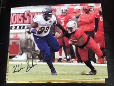 KHALEN SAUNDERS WESTERN ILLINOIS LEATHERNECKS SIGNED 8X10 PHOTO W/COA Chiefs KC