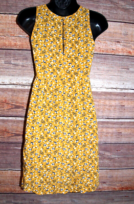 Old Navy Ladies Size Small Sleeveless Yellow Floral Dress | eBay