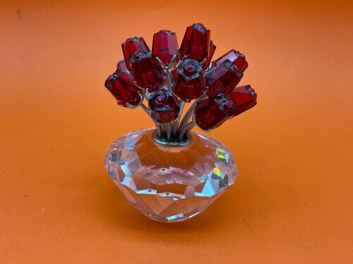 Swarovski Figure 283394 Red Roses Vase 7.3 cm. - Excellent condition -
