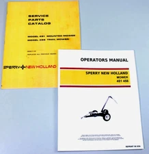 New Holland 451 456 Sickle Bar Mower Service Parts Manual and Operators Book Set
