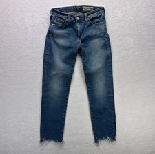 AG Adriano Goldschmied Jeans 25 Juniors AG-ED Denim Prima Cigarette Crop Raw Hem