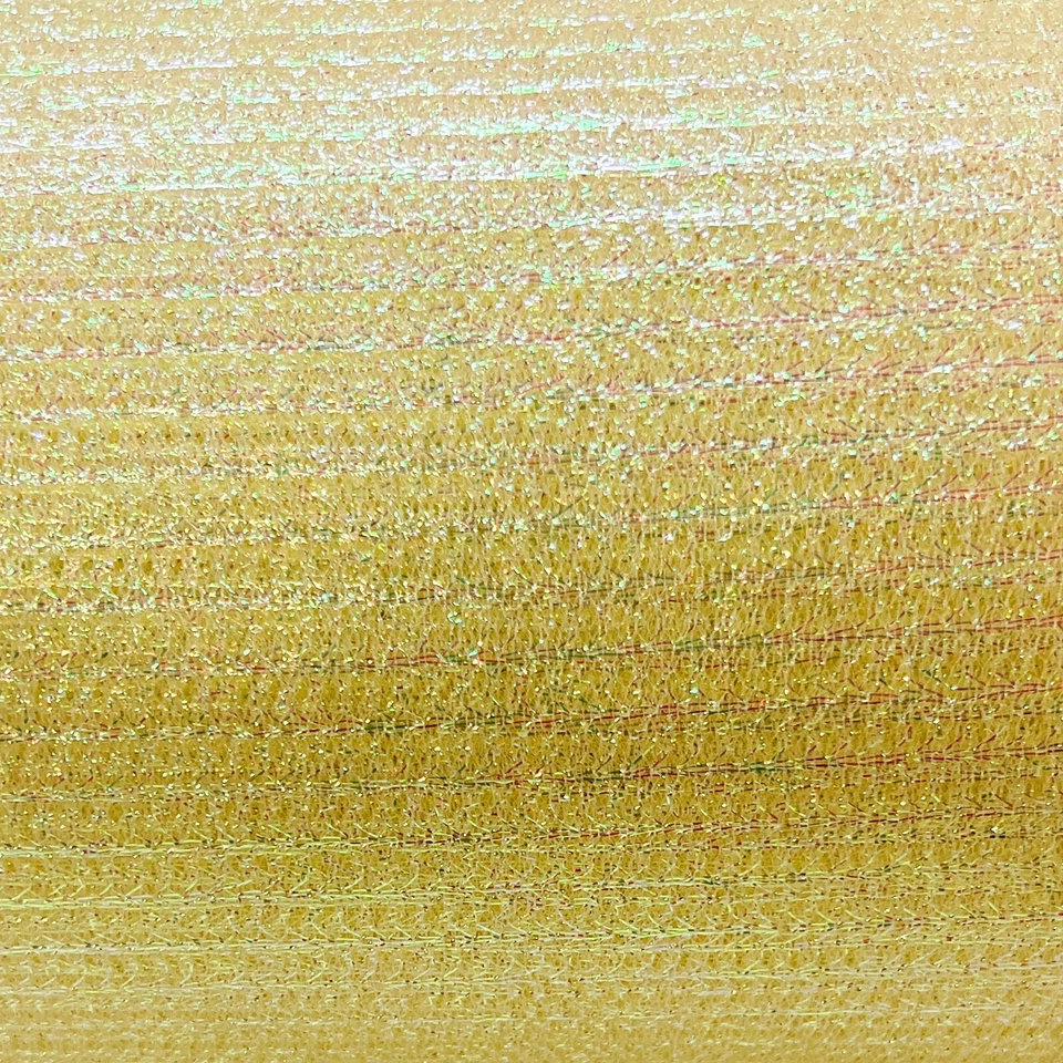 Tüll Grob Gelb Lurexfaden Chrome Schimmer Karneval Bekleidung Kostüm Deko Stoff - Bild 4 von 4