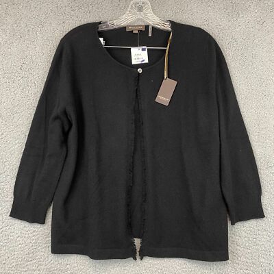 New $275 WOMENS REPEAT CASHMERE 100% CASHMERE CARDIGAN SWEATER SIZE M