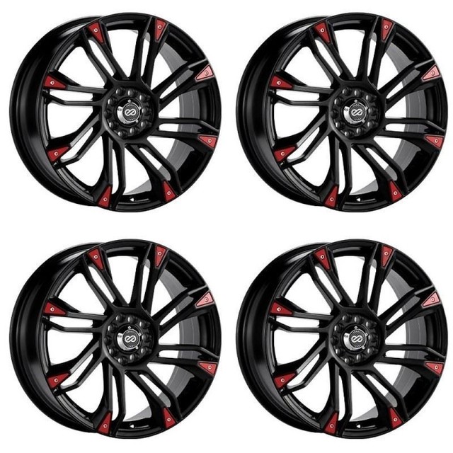 Set of 4 Enkei Gw8 18x7.5 5x100/114.3 42mm Offset 72.6 Bore Matte Black
