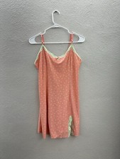 Linea Donatella Women Sleepwear Nightgown Medium Pink PolkaDot LaceTrim Camisole
