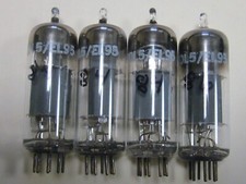 Set of 4 - EL95 / 6DL5 tubes. Telefunken West Germany  test almost identical