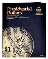 Whitman Blue Coin Folder 2275 Presidential Dollars P&D #1  2007 - 2011  Book