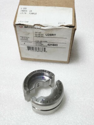 Burndy U28RT Stainless Steel U Die, Index 15, Purple