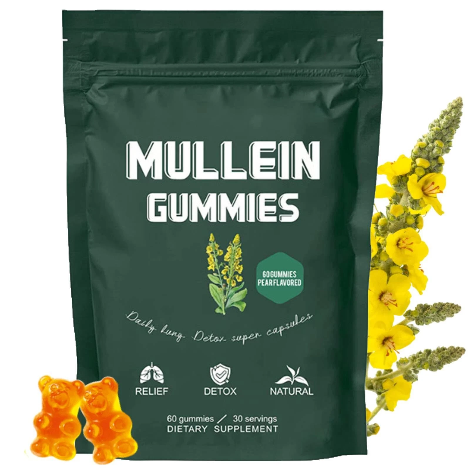  Mullein Gummies Daily Respiratory