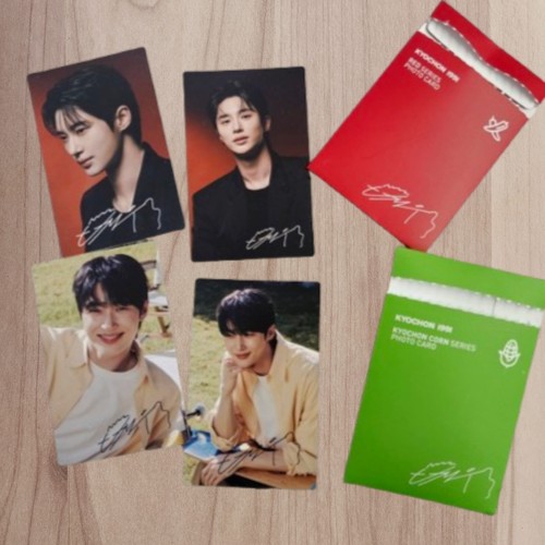 Carte photo Byeon Woo Seok Kyochon LOT COMPLET 8P + sac shopping non tissé - Photo 9/11