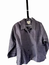 Women's Field Manor Modern Classics Purple Silk Blouse Size XL Pre-Owned