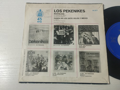 Los Pekenikes Nostalgia Danza Siete Velos 1968 H-377 Single LP Vinyl 7" VG/VG - 第 3/3 張圖片