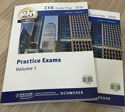 CFA PRACTICE EXAMS 2016 - VOLUME 1 By Kaplan Schwser-image