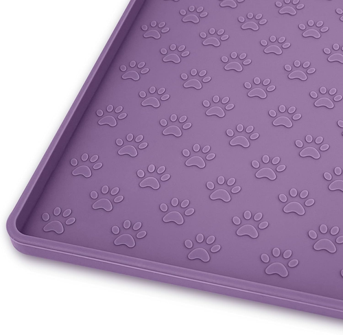 Dog Food Mat Anti-Slip Dog Bowl Mats for Food and Water, High-Lips Dog Feeding M