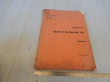 INSTRUCTIONS SCHEMES LOCOMOTIVE FS D 345 D345 BREDA 1001 1070 YEAR 1974