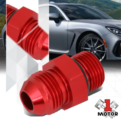 Red 8-AN AN8 M18*1.5 Oil Fuel Line Hose Gause Male Female Fitting Adaptor Kit