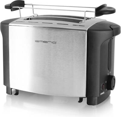 Toaster für 2 Scheiben Toast Emerio TO-108275.1 Brötchenaufsatz Krümelschublade 