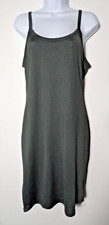 Olive + Oak Racer Back Shift Dress Gray Large Spaghetti Strap Casual Knee Length
