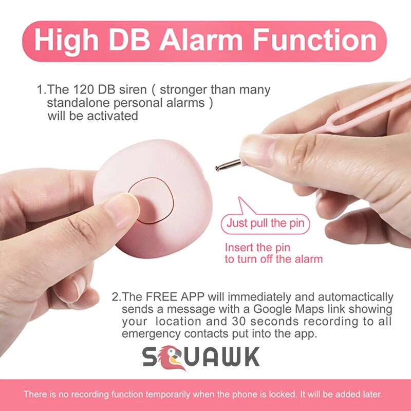 Personal Alarm / Rape Alarm (120dB Siren) With GPS emergency Locator - Bluetooth - Image 4 of 4