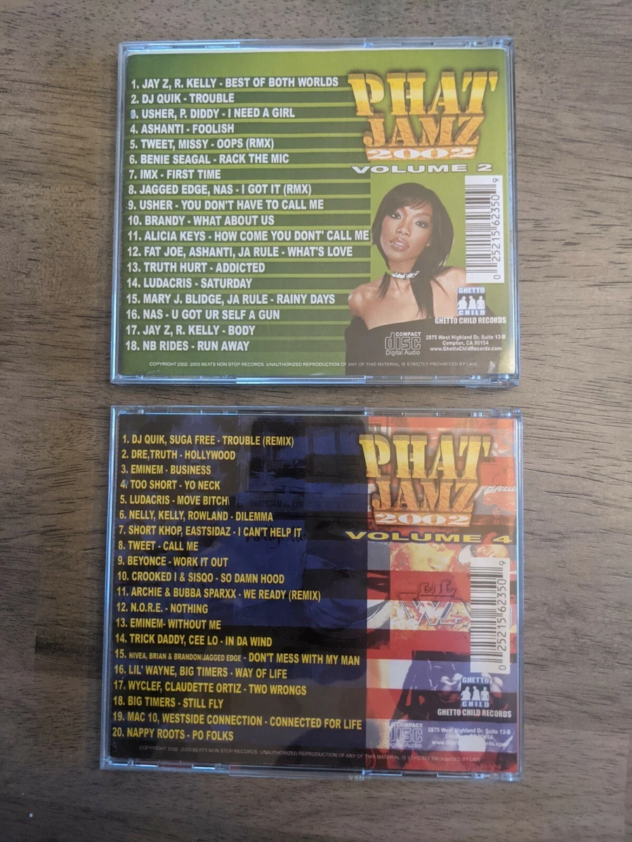 Phat Jamz 2002 CD Volume 2 And 4 Hip Hop Compilation