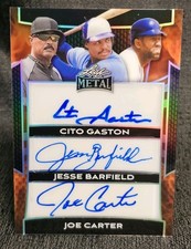 2025 Leaf Metal Jesse Barfield Joe Carter Cito Gaston Auto 1/1 One Of One #TA10