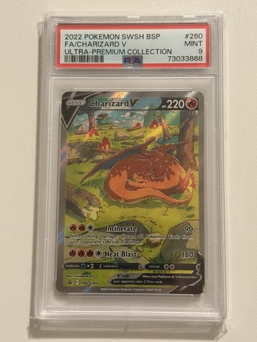 Charizard V graded PSA 9 for sale on eBay
