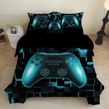 Boys Gamer Comforter Set 6 Pieces Full Size Gaming Bedding Set with Sheets Vi...