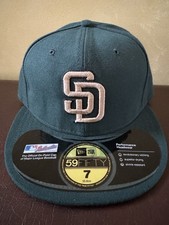 San Diego Padres New Era 59Fifty Cool Base Fitted Cap Hat Size 7 New Tags