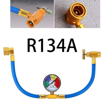 #ad 134a AC Car Air Conditioning Refrigerantor Charging Filling Hose Pressure Gauge $15.59