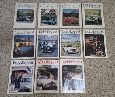 Vtg Rare 80's Robb Report Magazine For Connoisseurs Lot Of 11 From 1982 & 1983