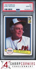 1982 DONRUSS #27 EARL WEAVER HOF PSA 10