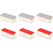 6Pcs Toilet Seat Bumper Kit 20mm Thickness Square Seat Spacer for Toilet Cover