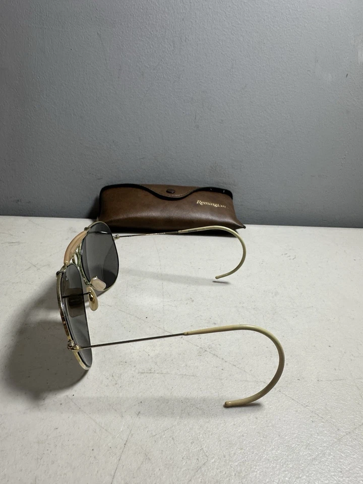 Óculos de Tiro Aviador Vintage Remington com Orelha Laço e Estojo Original - Imagem 4 de 4