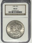1904 MORGAN DOLLAR NGC MS 63