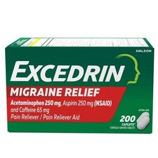 Excedrin Migraine Pain Reliever Aid 200 Caplets Exp 01/2029