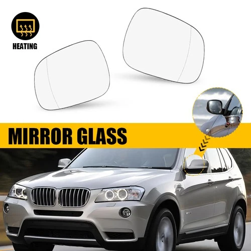 Heated Auto-Dimming Mirrors Glass For 11-14 BMW X3 Left&Right Side 51162991659