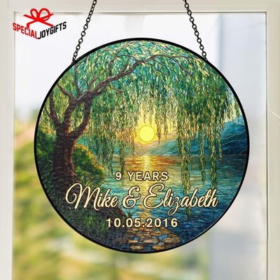 Willow Tree Stained Glass Suncatcher 9th Wedding Anniversary Gift