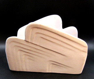 VINTAGE FRANKOMA POTTERY 264 WHITE NAPKING HOLDER