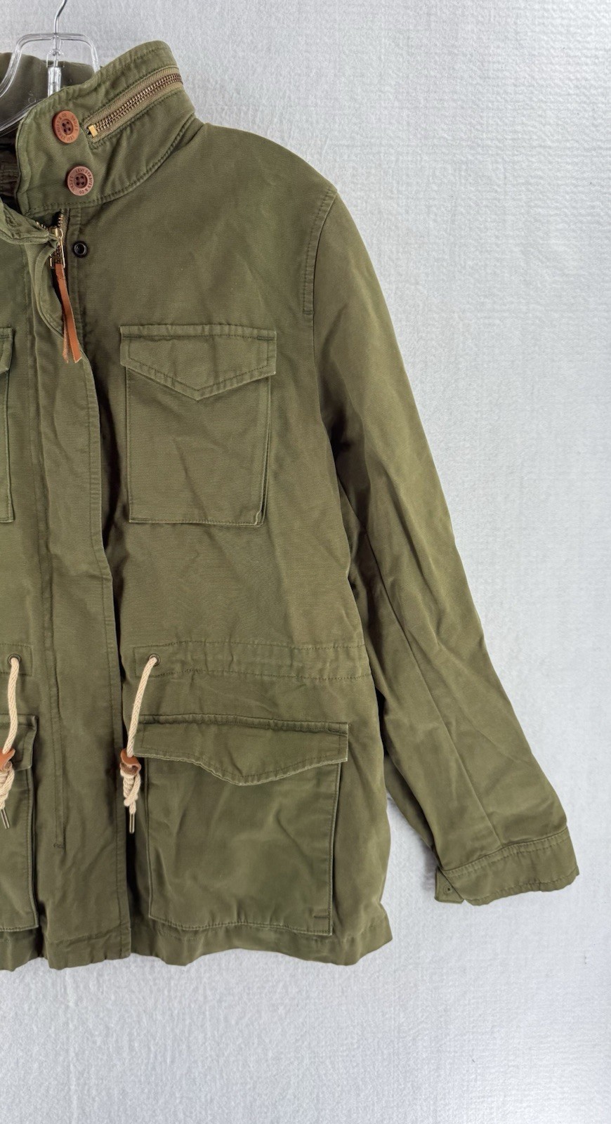LEVI'S Full Zip Snap Button Size Small Military U… - image 8
