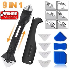 9-in-1 Silicone Remover Sealant Scraper Caulk Finisher Grout Kit Tool Set