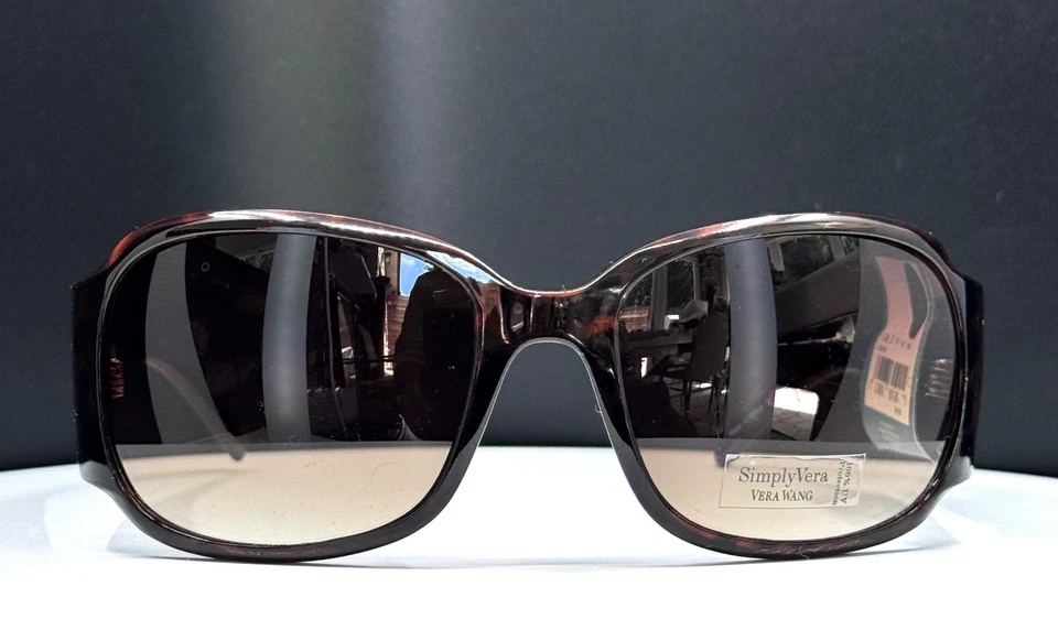 Gafas de sol VERA WANG marrón tortuga para mujer clásicas envolventes borde completo SOLO MARCOS Foto 2 de 4